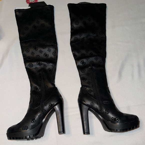 Guess Platform Logo Taylin over the knee boot. Sexy & Comfy all in one! New/Box - Picture 11 of 13